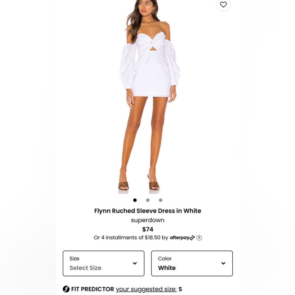 Revolve White superdown dress